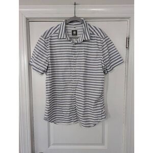 G-Star Raw landoh Clean Shirt S/S men's XXL‎ blue white striped Coastal